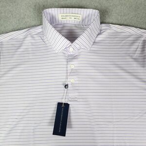 Holderness & Bourne Bentley Golf Polo Mens XXL‎ Sconset Lavender Striped Shirt
